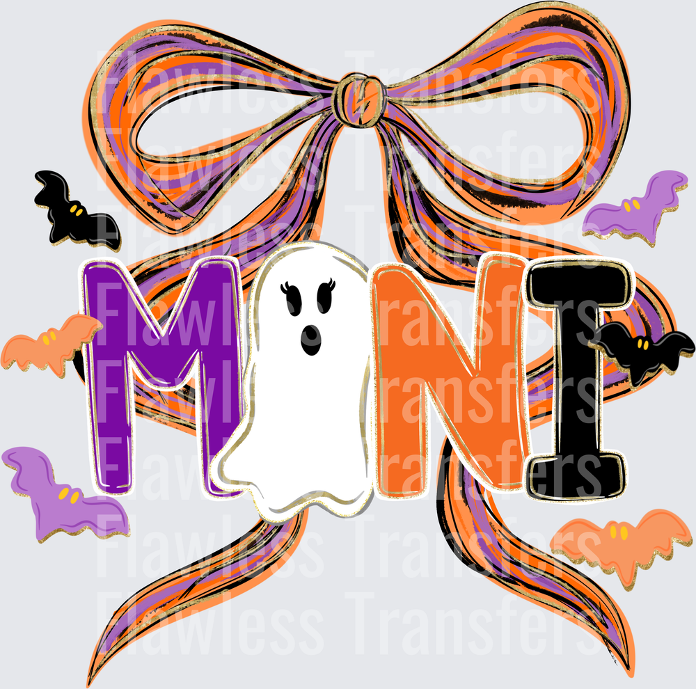 Mini Spooky Halloween Coquette Bow #5123