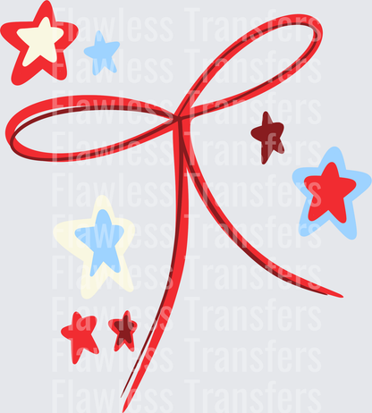 Patriotic Bow Coquette Pocket Print #0066 DTF Transfer - Raw Image