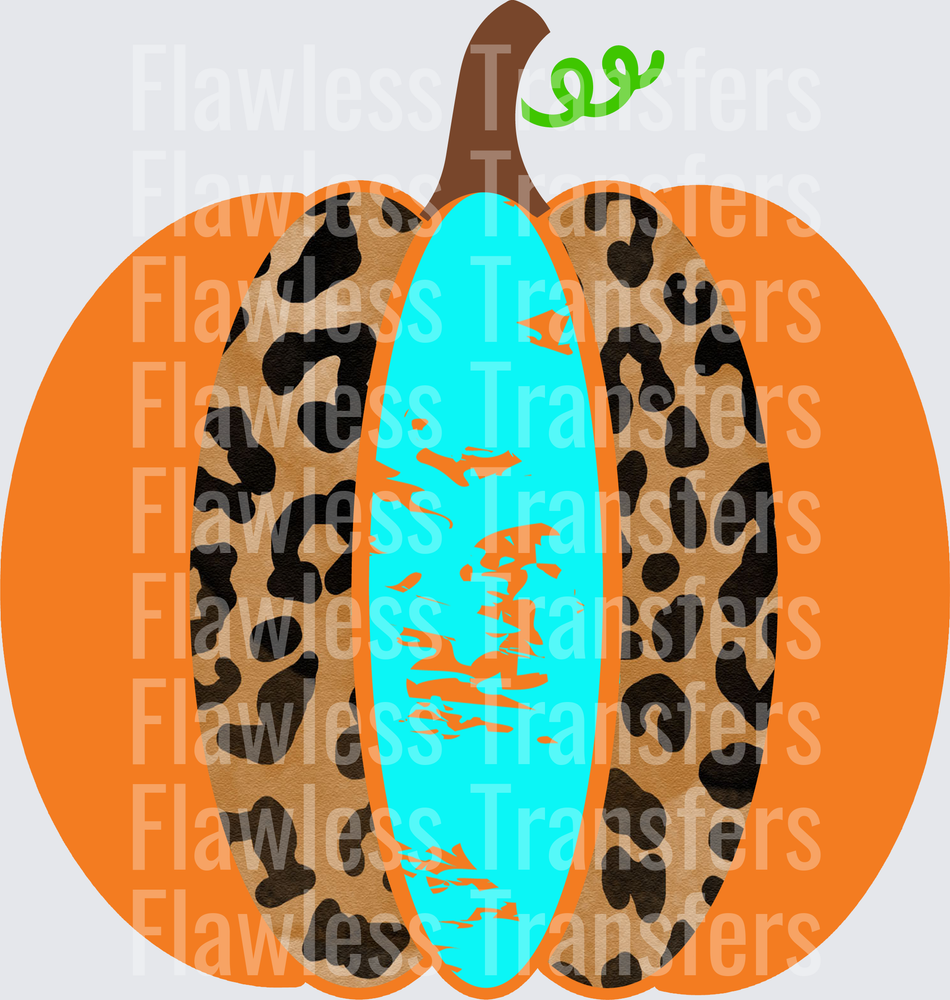 Leopard Aqua Pumpkin #0389