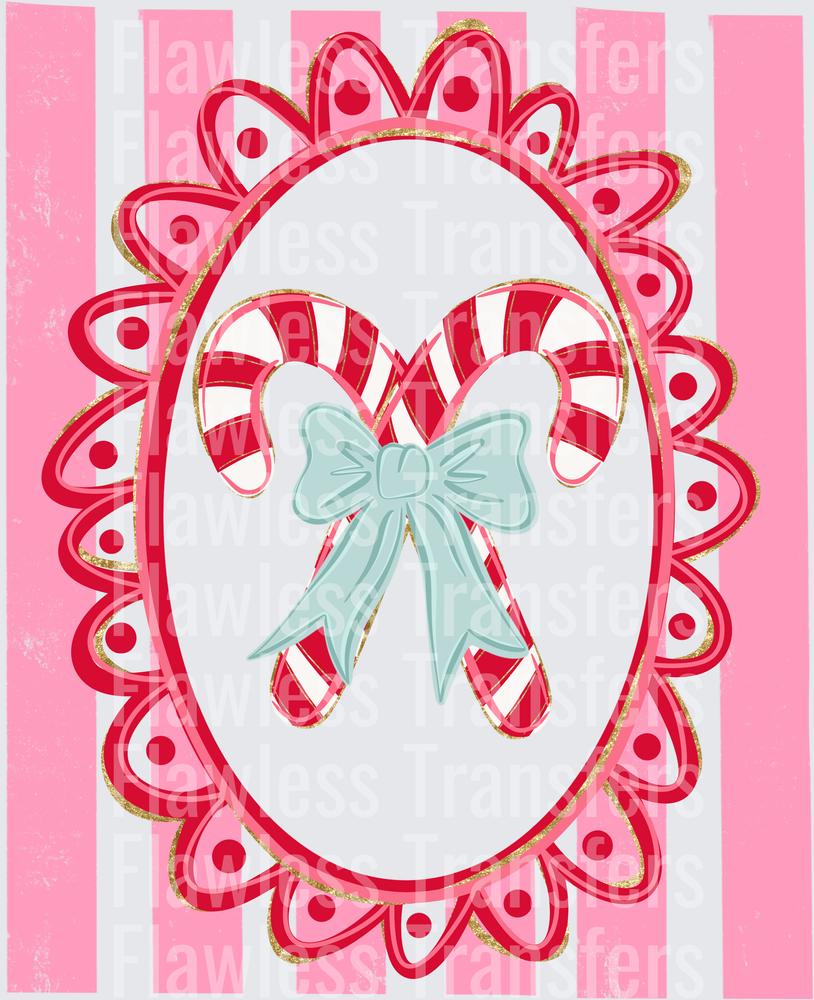Candy Cane Preppy Frame #1871