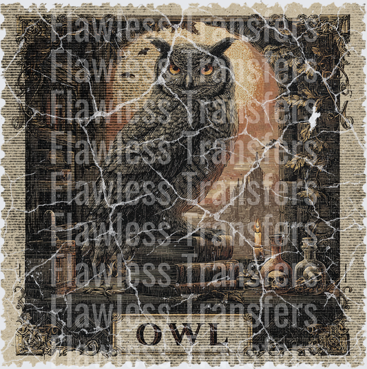 Owl Vintage Stamp #0603