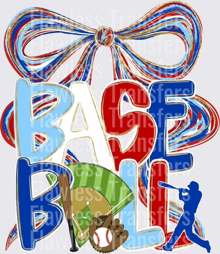 Baseball Bow #6728