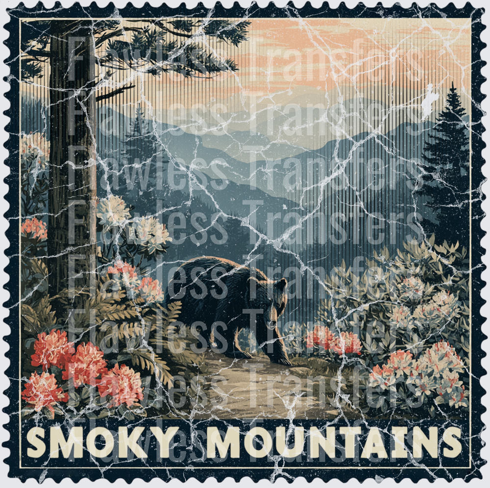 Smoky Mountains Vintage Stamp #1201