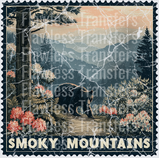 Smoky Mountains Vintage Stamp #1201