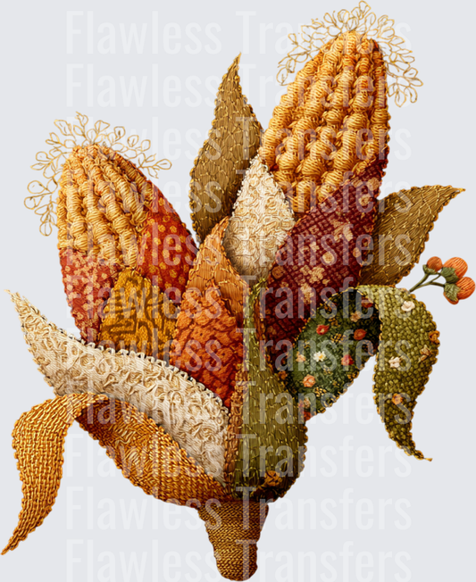 Vintage Cottage Harvest Corn Patchwork #0333
