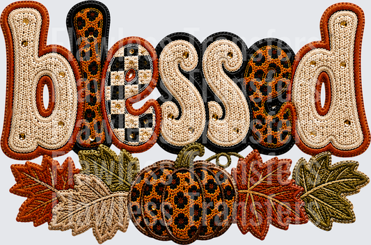 Blessed Faux Embroidery #0404