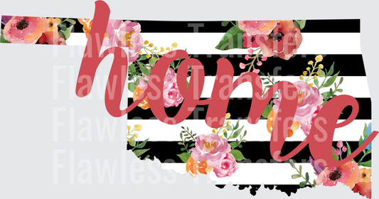 Floral Stripe Oklahoma Home #1208