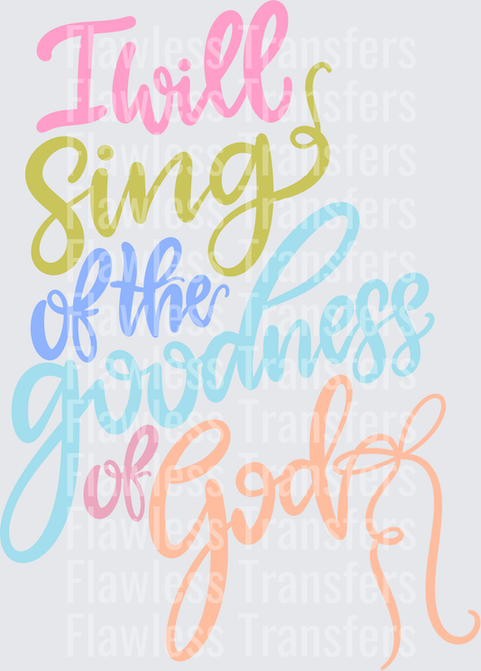 I Will Sing #5360