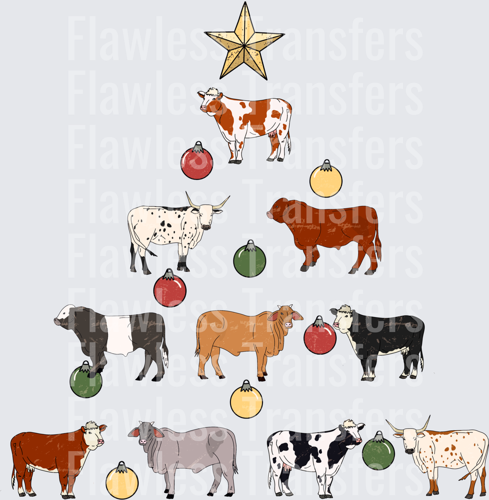 Cow Christmas Tree #1345