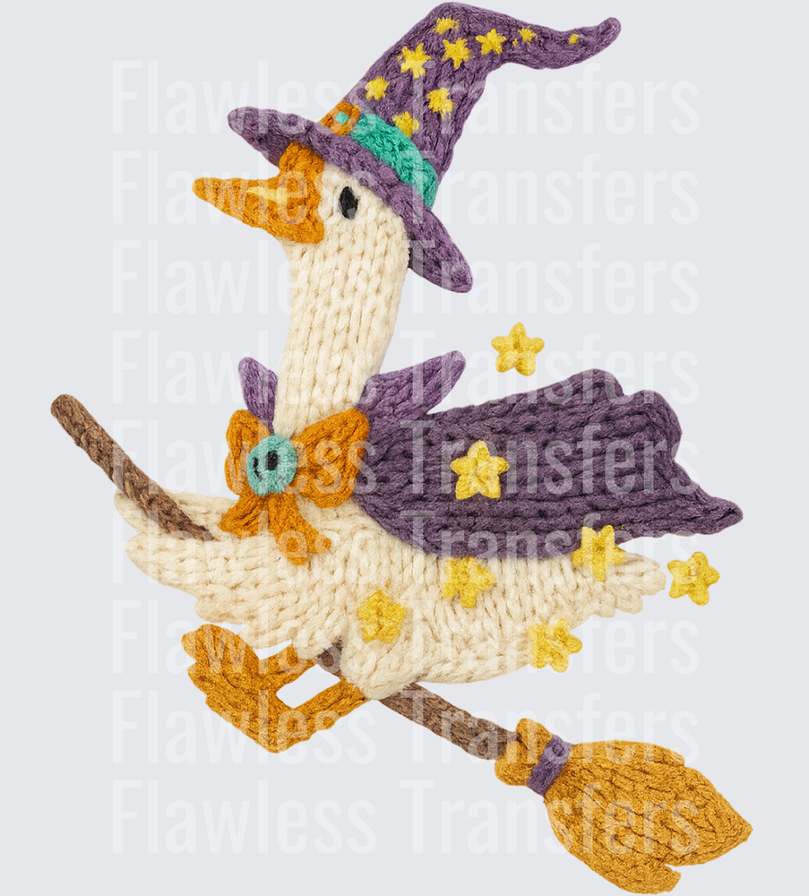 Halloween Goose Broom Faux Yarn #0805
