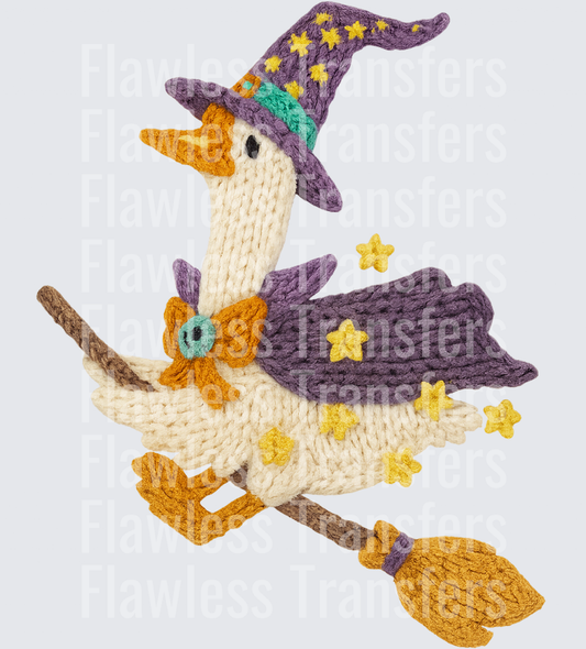 Halloween Goose Broom Faux Yarn #0805