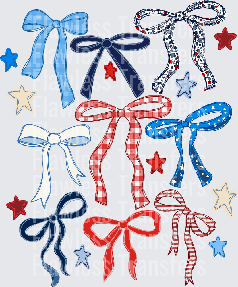 American Bow Coquette #0013 DTF Transfer - Raw Image