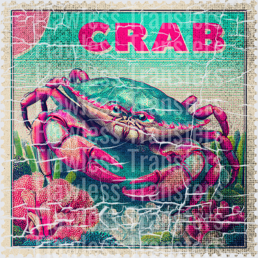 Crab Vintage Stamp #4167