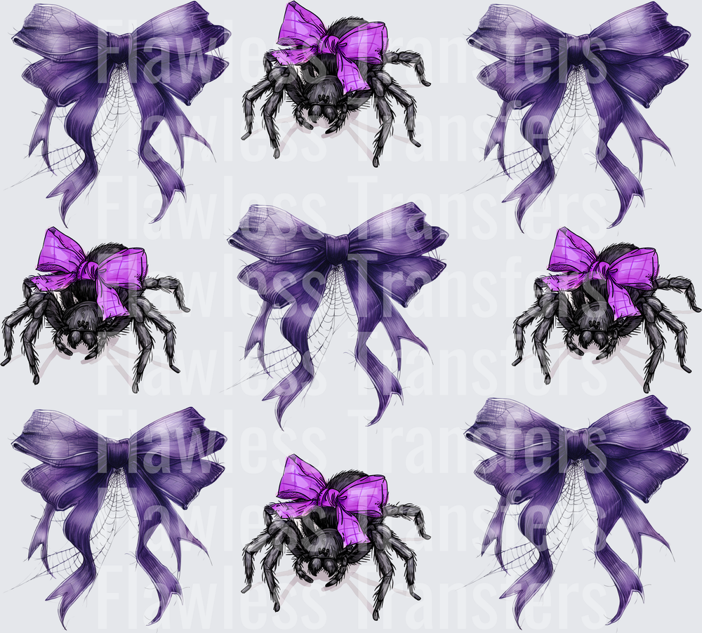 Spider Purple Coquette Bow #0652