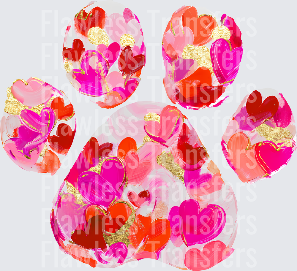Paw Print Hearts #4202