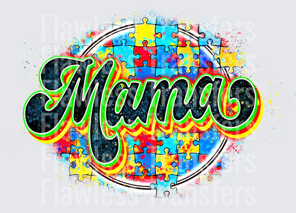 Mama Autism Puzzle Pieces #4305