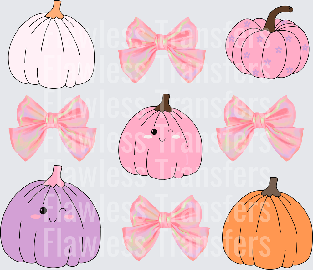 Fall Pumpkin Coquette Bow #0281