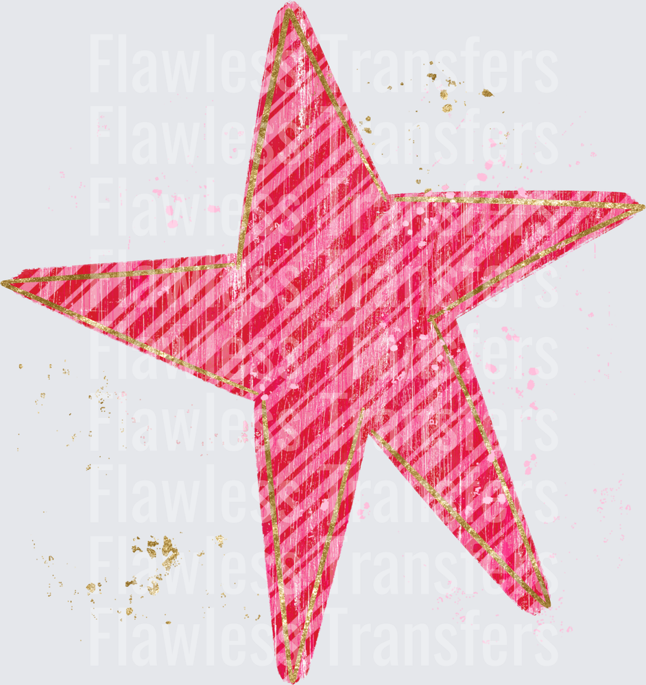Candy Cane Stripe Star #9748