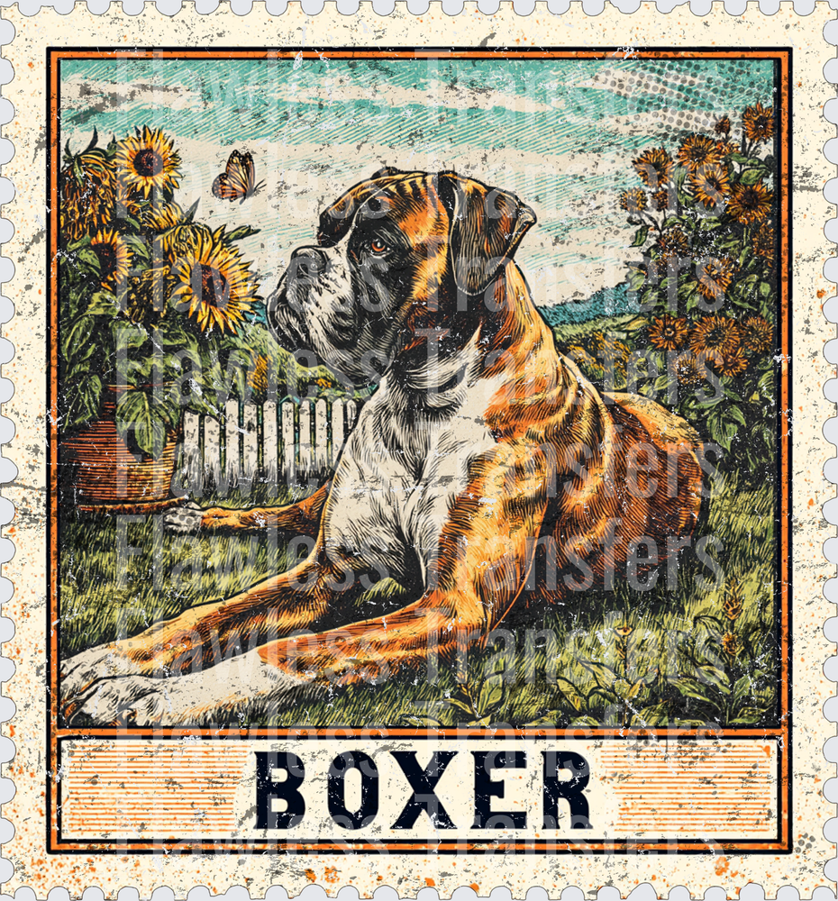 Boxer Vintage Stamp #4193