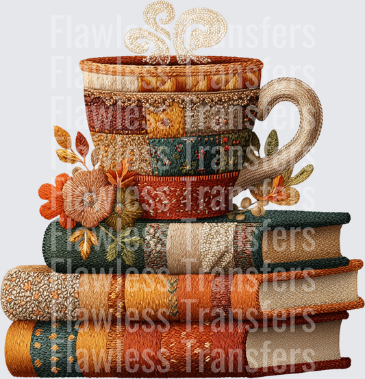 Vintage Cottage Coffee And Books #4654