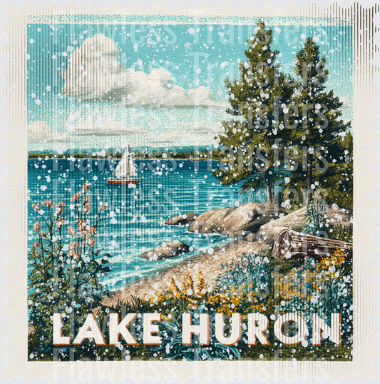 Lake Huron Vintage Stamp #1069
