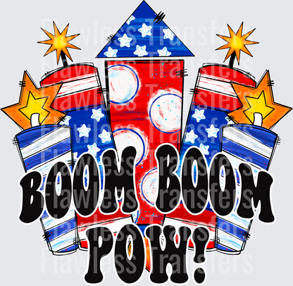 Boom Boom Pow Fireworks #0029 DTF Transfer - Raw Image