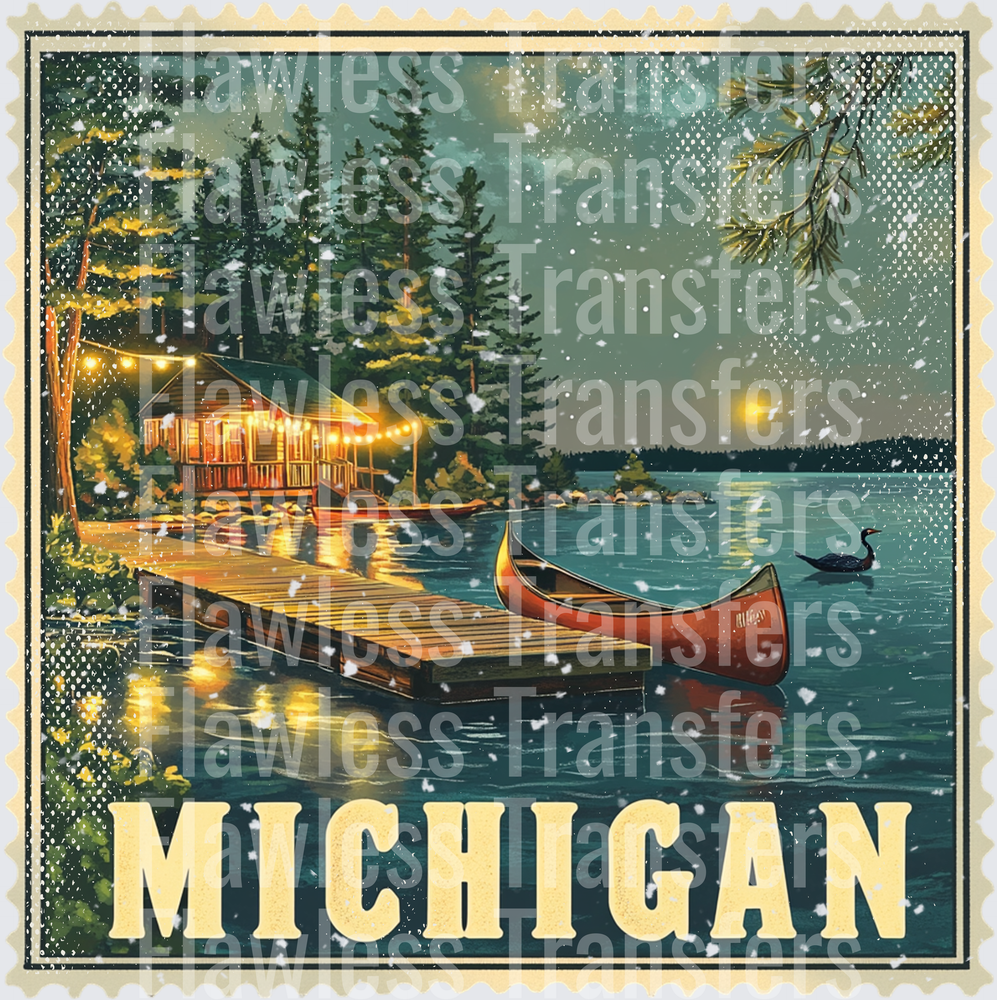 Michigan Vintage Stamp #1018