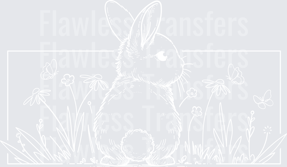 Bunny Butt With Flowers #4986