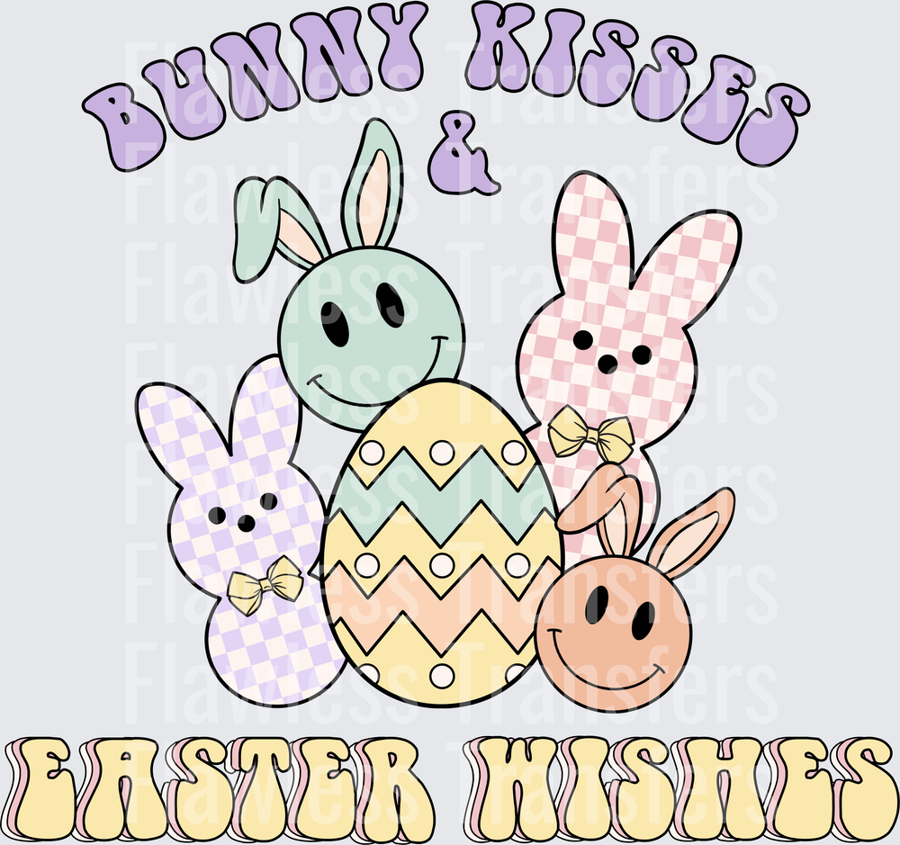 Bunny Kisses Easter Wishes #4998