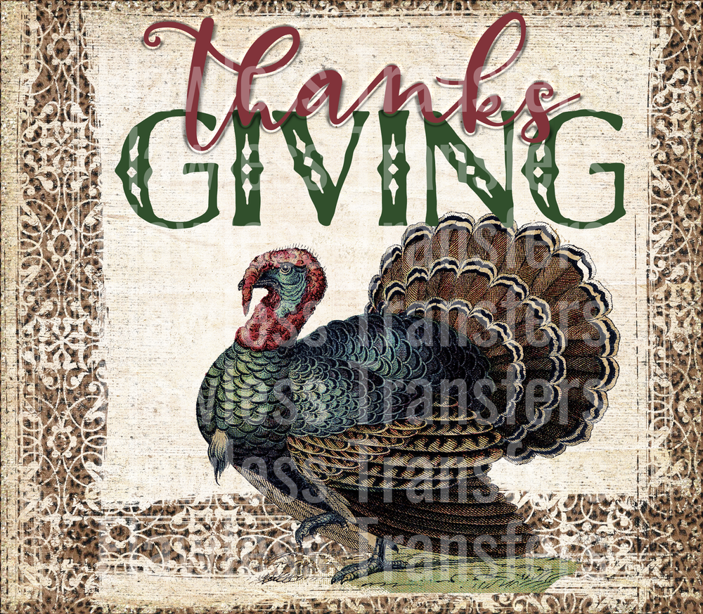 Thanksgiving Vintage Tea Towel #0362