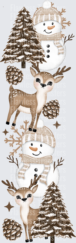Snowman And Deer #1643