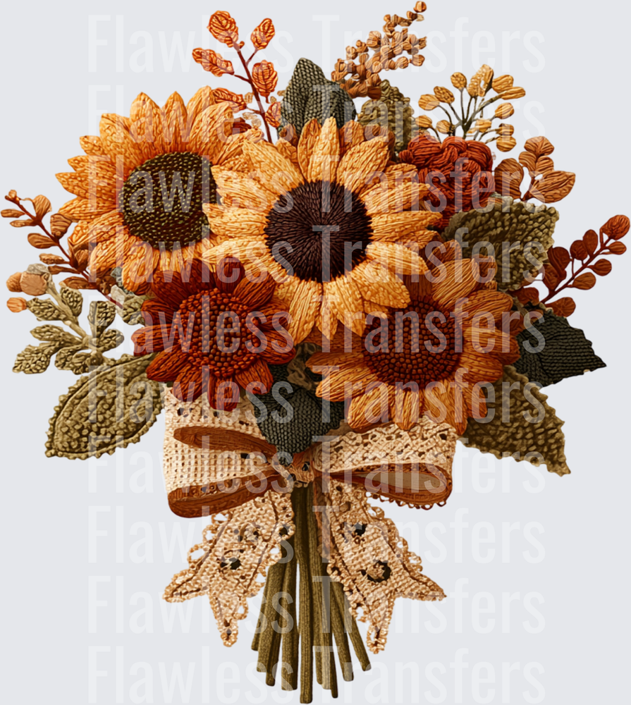 Vintage Cottage Sunflower Bouquet #0335
