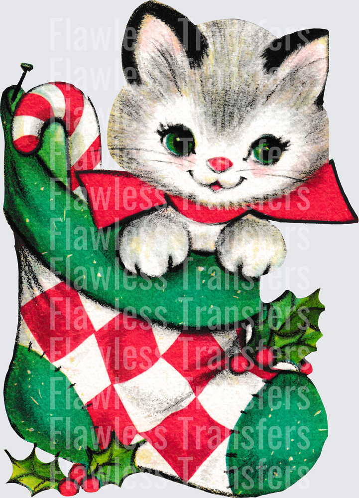 Kitten In Christmas Stocking #1571