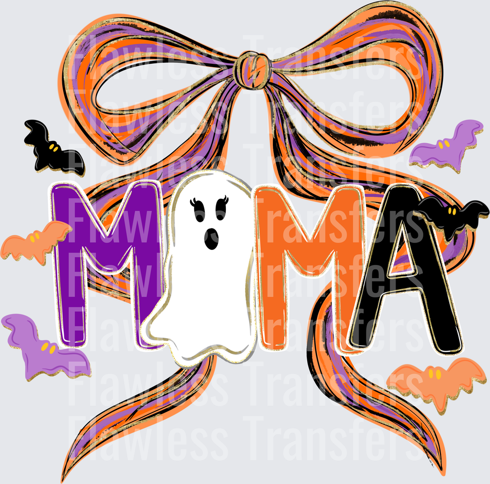 Mama Spooky Halloween Coquette Bow #5122