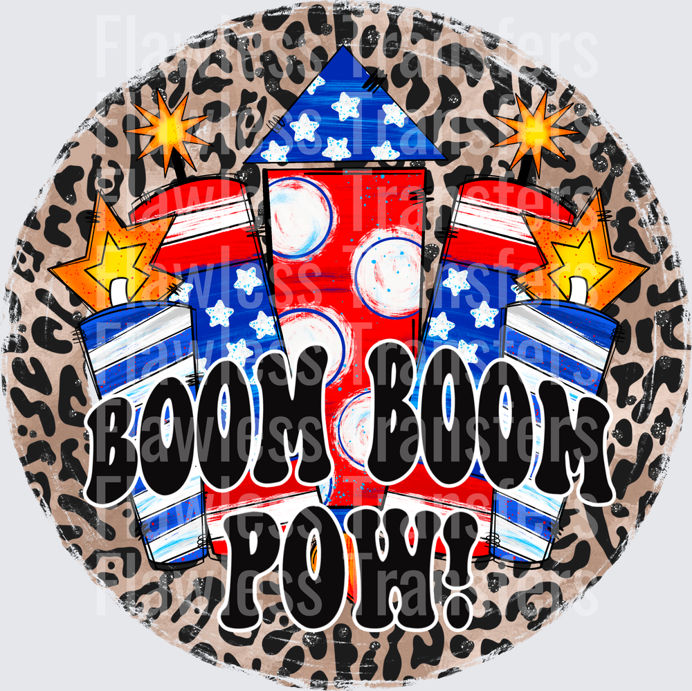 Boom Boom Pow Fireworks #0030 DTF Transfer - Raw Image