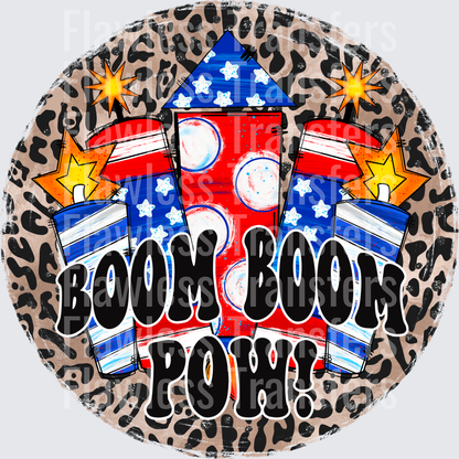 Boom Boom Pow Fireworks #0030 DTF Transfer - Raw Image
