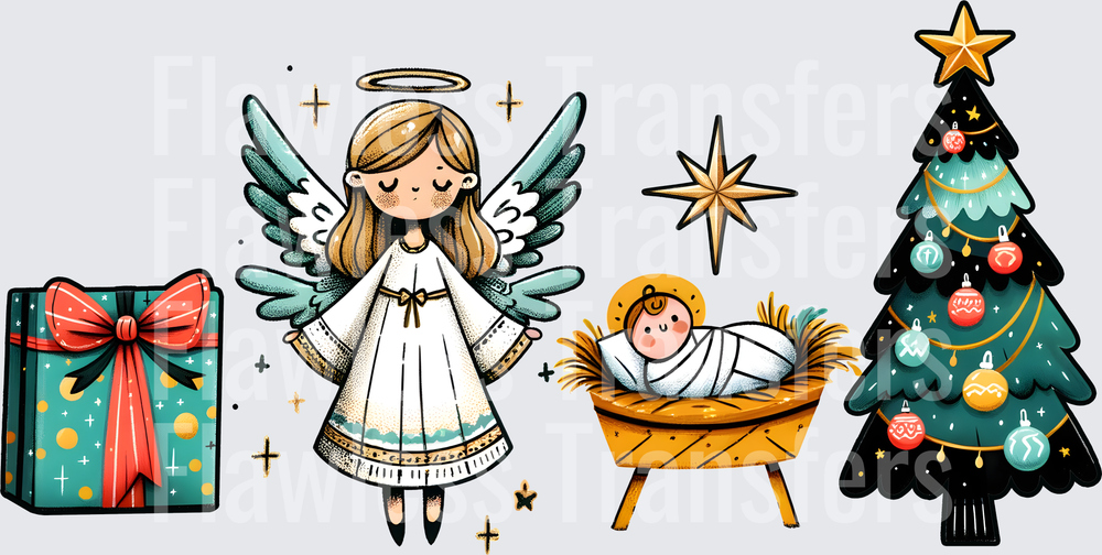 Present Angel Baby Christmas Tree #1637