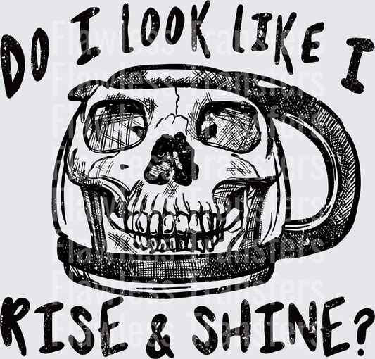 Do I Look Like I Rise And Shine Distressed #4867