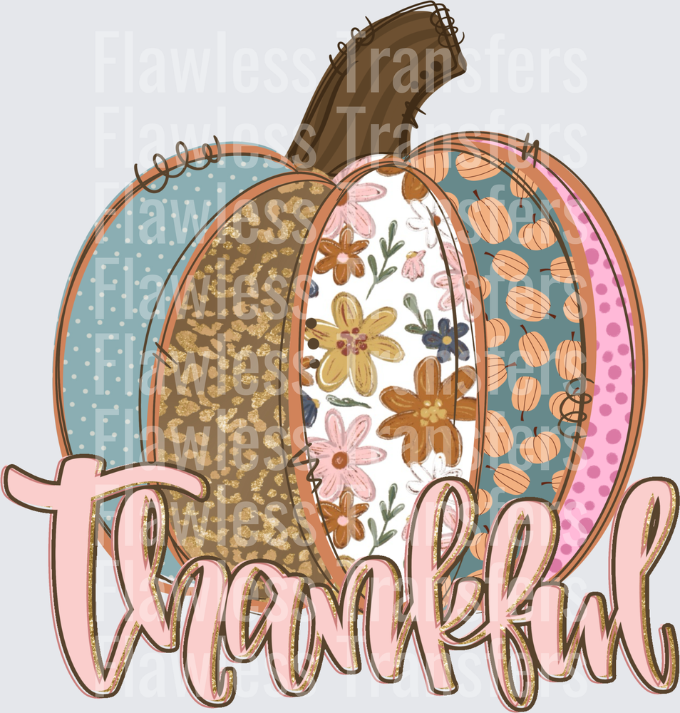Thankful Patchwork Pumpkin #0431