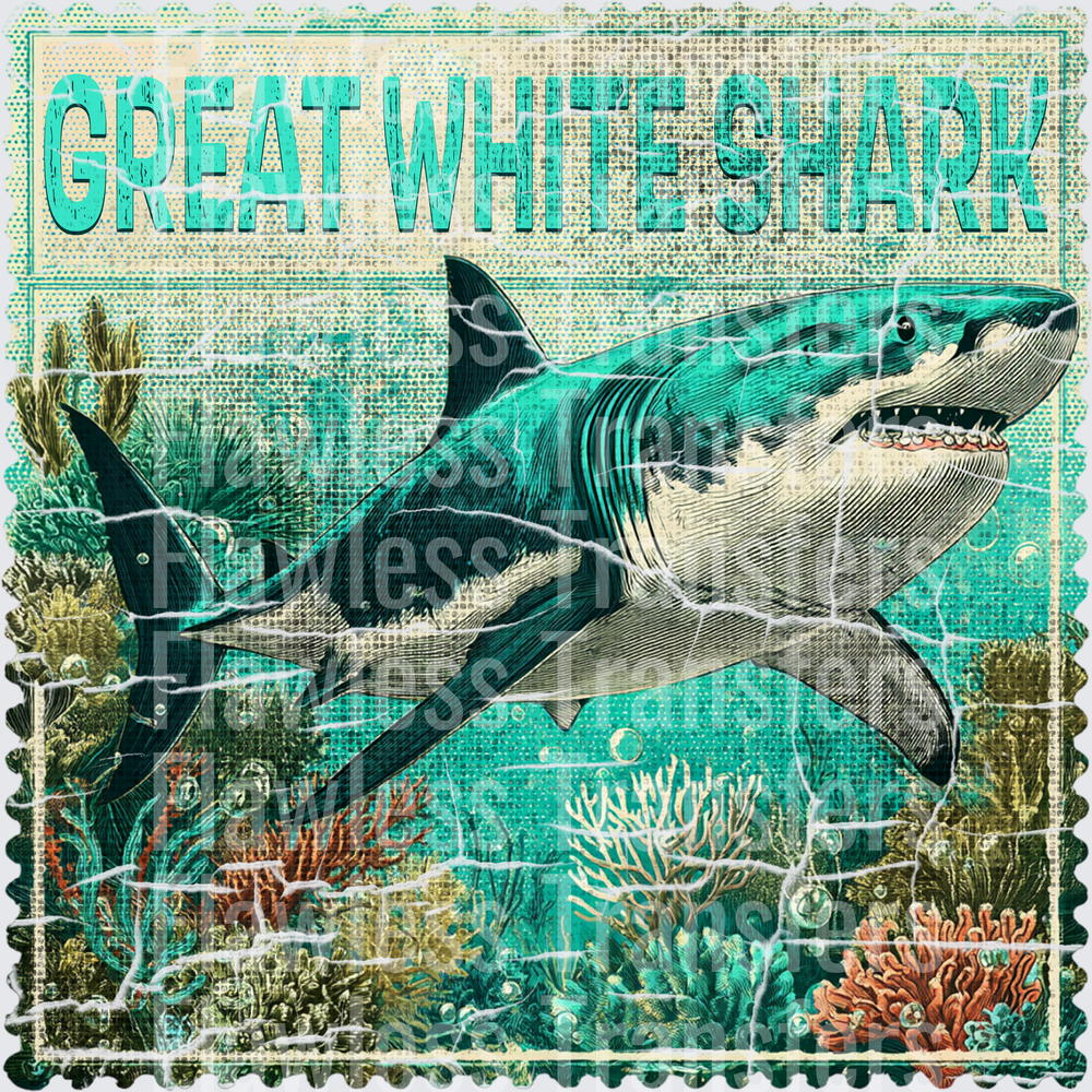 Great White Shark Vintage Stamp #4169