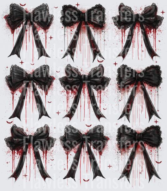 Goth Halloween Coquette Bows #0495
