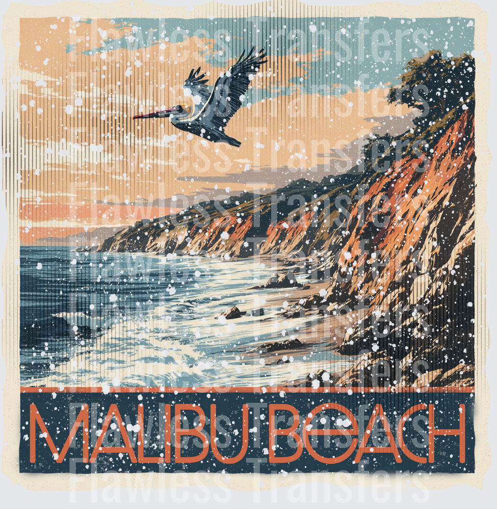Malibu Beach Vintage Stamp #1062