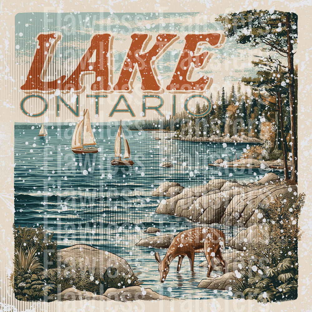 Lake Ontario Vintage Stamp #1047