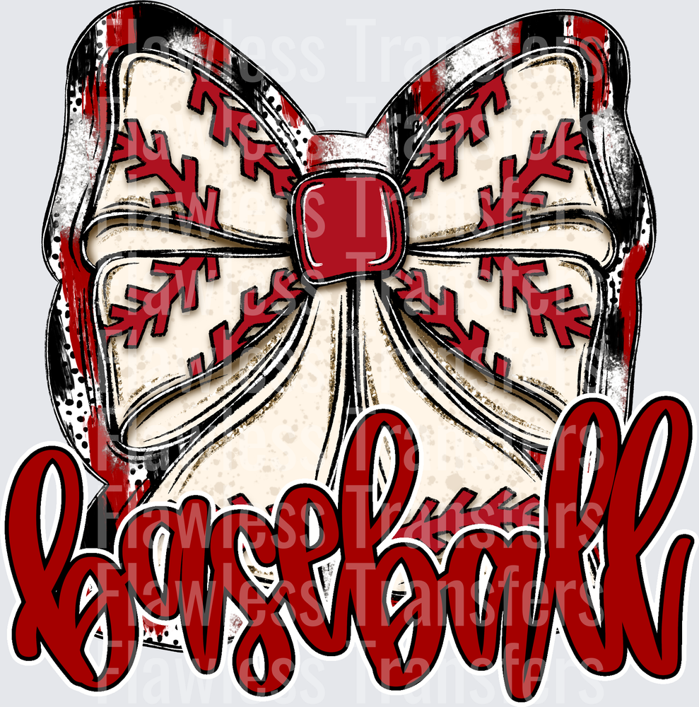 Baseball Bow #6597