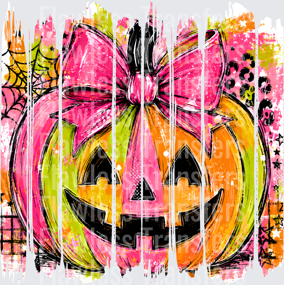 Jack O Lantern Colorful Brushstrokes #0891