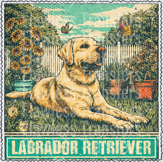 Labrador Retriever Vintage Stamp #4183