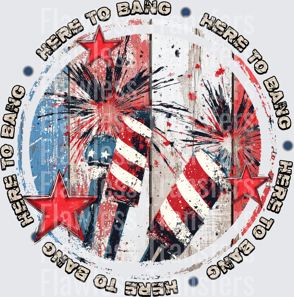 Here To Bang #0044 DTF Transfer - Raw Image