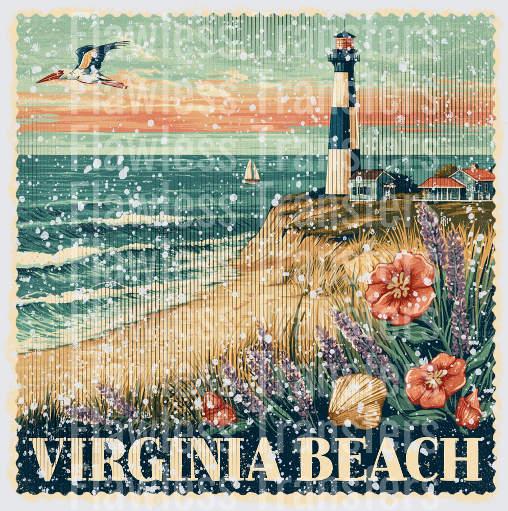 Virginia Beach Vintage Stamp #1055