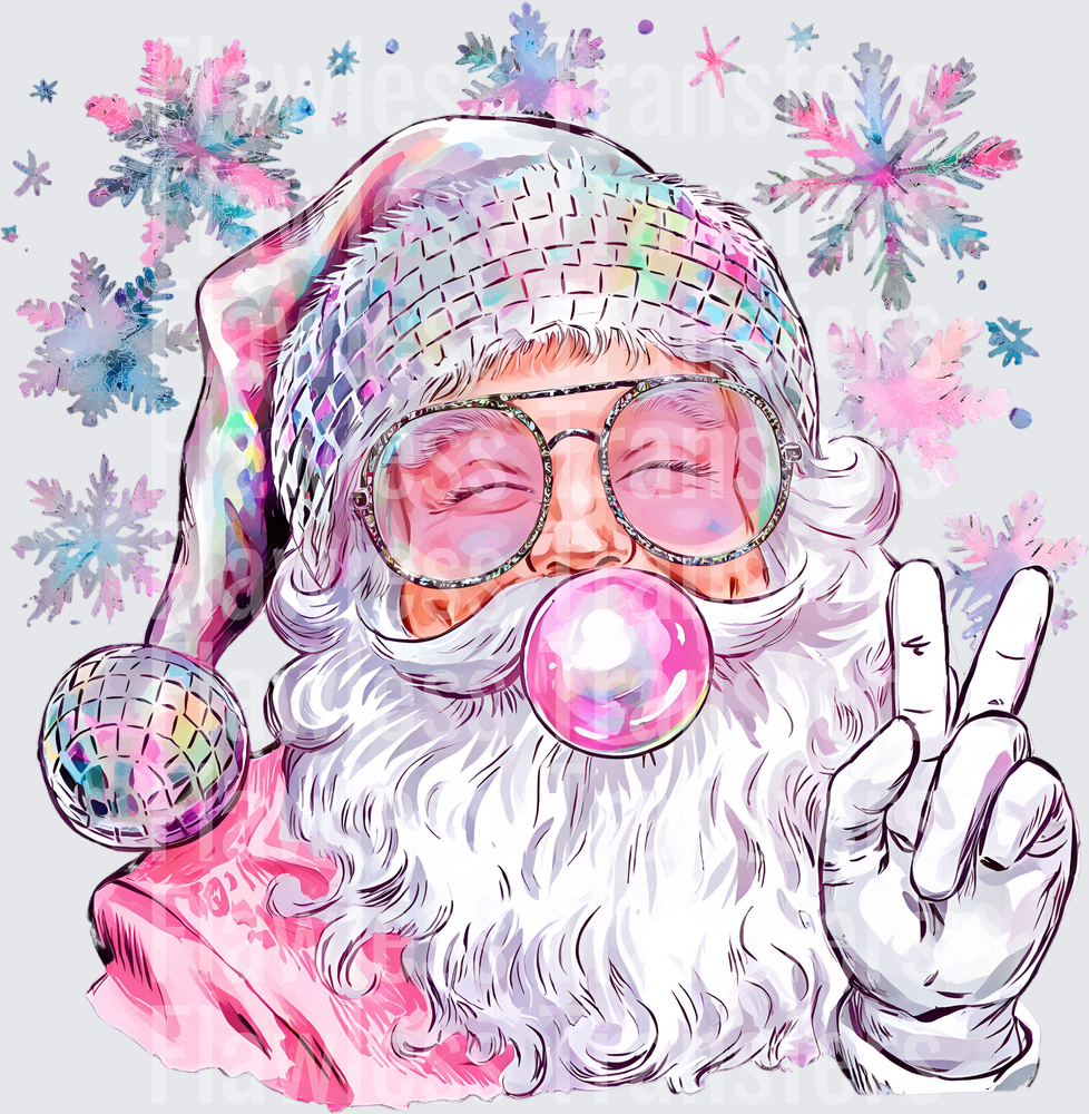 Retro Santa Blowing Bubble Gum #1558