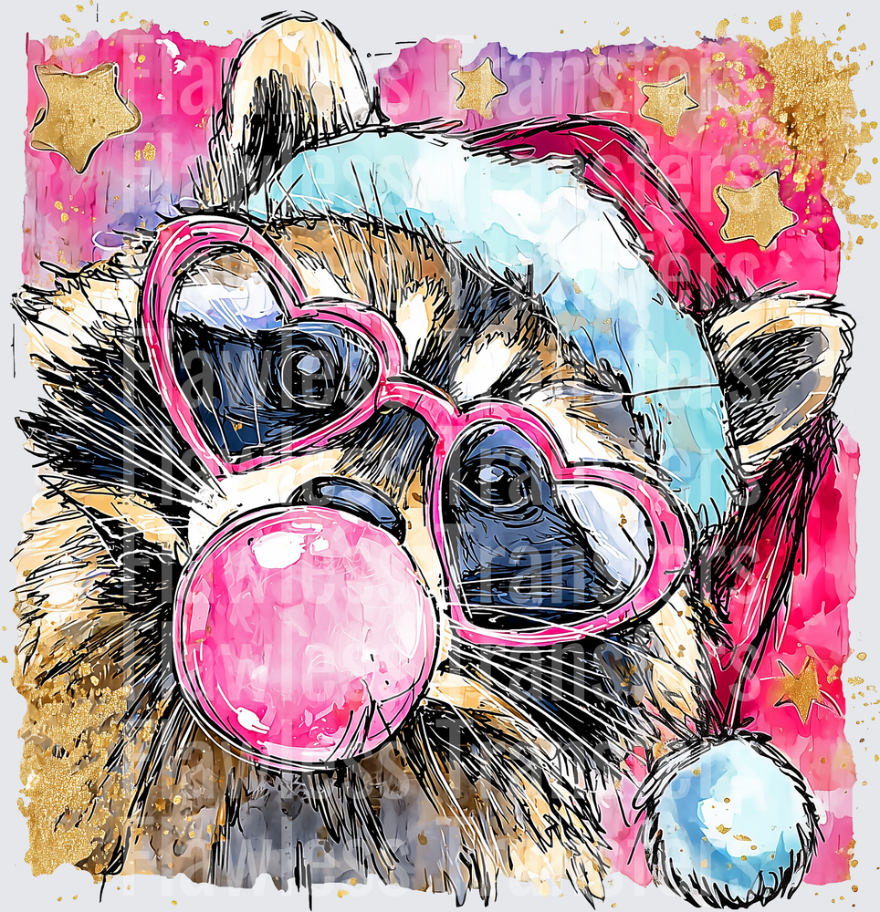 Christmas Raccoon Bubblegum #2004